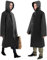 welsberg 2 Stück Regenponcho Damen und Herren Wasserdicht Atmungsaktiv Regenjacke Regenschutz Regenmantel mit Kapuze für Festival Wandern Angeln Sport Konzert Camping, schwarz