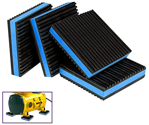 Mxclimate Anti-Vibrationspads, Gummi-EVA-Vibrationsdämpfer, 15,2 x 15,2 x 2,2 cm, Isolationspad für Luftkompressor, Waschmaschine, AC-Einheiten, Laufband, 4 Stück