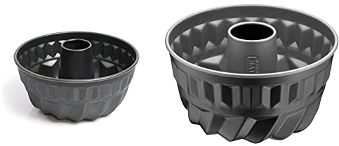 ORIGINAL KAISER Classic Gugelhupfform 24 cm, Gugelhupf Backform rund, Kuchenform antihaftbeschichtet, gleichmäßige Bräunung & Inspiration Gugelhupfform Mini 16cm, Gugelhupf Backform klein rund