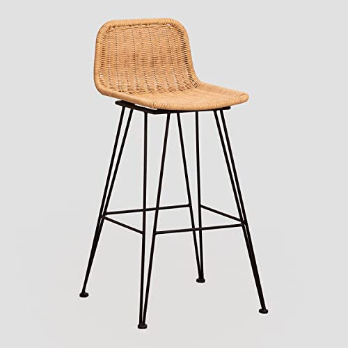 SKLUM 2er Set Outdoor Barhocker aus Korb Sunset Vali ↑76 cm