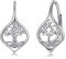 Pendientes de plata de ley 925 con diseño de árbol de la vida, joyas para mujeres y niñas, Plata de ley