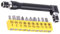 wirepool Double-Headed L-Shaped Socket Wrench Extension Handle Screwdriver 1/4'' Hex Shank 90 Degree Right Angle Screwdriver Adapter, Screwdriver+10 Bits (1)