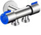 HpLive 1 Zwei Out Doppelsteuerung Waschmaschine Wasserhahn, Doppelgriff Edelstahl, WC Dreieck Ventil, Waschen Wasserhahn Dreieckventil, 1691771263
