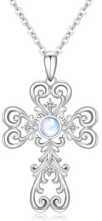 OHAYOO Kreuz Urnen Ketten für Asche Sterling Silber Keltisches Kreuz Halskette für Asche keltischer Knoten Andenken Einäscherungs Schmuck Geschenke für Damen Herren Hunde (Silber#2)