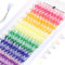 WLLHYF Wimpernverlängerungs-Set 120 Stück DIY-Wimpern-Cluster einzelne 14 mm 16 mm gemischte weiche falsche Wimpern Regenbogen-bunte Cluster-Wimpern wiederverwendbare flauschige Wimpern für Frauen