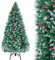 Künstlicher Weihnachtsbaum 180cm: Christbaum Plastiktannenbäume mit Ständer, Tannenbaum Künstlich Christmas Tree für Festival Party Urlaub Dekorationen Weihnachten