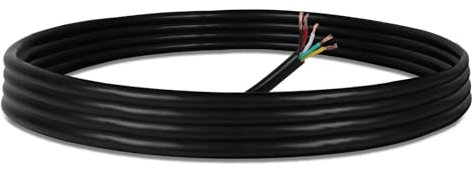 Yuanjoy 5 Adriges CâBle Noir 3 MèTres CâBle Automobile, 0,5 Mm² CâBle De Remorque Multibrins, 12v 24v 48v CâBle De VéHicule, Pour CâBle De Camping, Caravane, Camion, Industrie