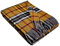 STTS International Wolldecke 100% Schurwolle Wohndecke in versch. Farben 140 x 200 cm Tagesdecke Schurwolldecke Woll-Plaid Tirol (Senf-Grau-Dunkelgrau (karo), 140 x 200 cm)