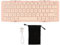 Foldable Bluetooth Keyboard, Portable Keyboard with Concave Fingertip Design, Pocket Folding Keyboard for Mobile Phones Wirelessly External Laptops (Pink)