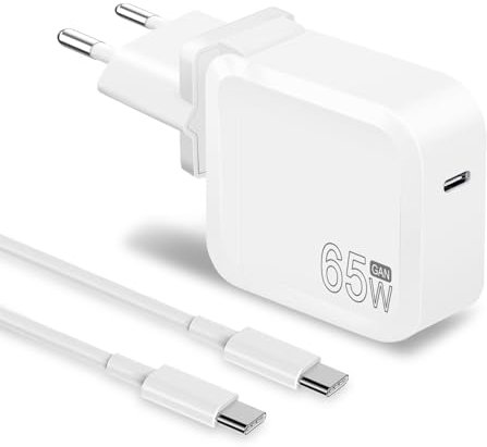 Ladegerät USB C, Adapter Gan 65 W, kompatibel mit iPhone 15/14/13/12/11/p ro Max/XS/XR/X, Samsung Galaxy, iPad P ro/air/Mini, MacBook P ro/air usw