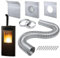 Pelletofen-Lufteinlass-Set | Kaltlufteinlass-Kit | Außenentlüftungsset | Rostbeständiges Ofenrohr | Robustes Lufteinlass-Set, Kaminwerkzeug-Sets, effizientes Belüftungsdesign für Pelletofenrohre