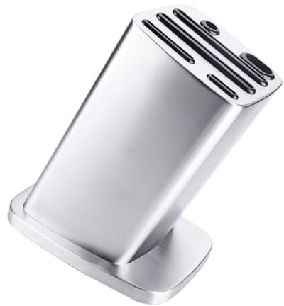 Cabilock eingelegter Halter Küchenutensilienhalter halter für kochutensilien Besteckblock Blockhalter-Organizer Küchenblock Messerständer Küchenmesserhalter Küchenregal Lagerregal Silver