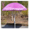 NOIRDA Sombrilla De Paja Portátil para Playa, Sombrilla Hawaiana para Jardín, Altura Ajustable, Ideal para Jardín, Terraza, Patio Y Piscina, Color Rosa Rojizo.