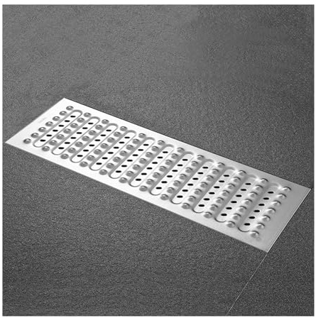 Rejilla de drenaje de acero inoxidable 304 antideslizante, 58 x 15 x 2,5 cm, rejilla de suelo resistente para uso en exteriores e interiores, solución de drenaje