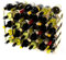 Classic 30 (6x4) Bottle Pine Wood and galvanised Metal Wine Rack Ready Assembled