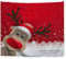 A.Monamour Wanddekor Wandbild Vorhang Wandteppiche Weihnachten Urlaub Niedlichen Elch Hirsch Mit Roten Nase Weißen Schneeflocken Hintergründe Gedruckt Wand Hängenden Tapisserie Partei Dekore 203x153cm
