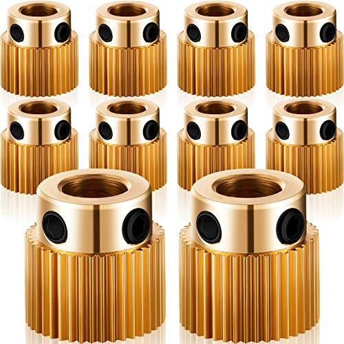 Extruderrad, Teile für 3D-Drucker, Zahnrad, 40 Zähne, Extruderrad aus Messing, kompatibel mit CR-10, CR-10S, S4, S5, Ender 3, Ender 3 Pro (10)