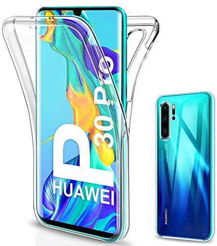 SOGUDE für Huawei P30 Pro Hülle, Huawei P30 Pro Schutzhülle 360 Grad Full Body Front Und Rückenschutz Handyhülle Transparent Silikon Schutzhülle TPU Bumper für Huawei P30 Pro