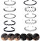 10 Stück Unisex Schwarz Welle Metall Haarreifen, Rutschfestes Elastisches Haarreifen Haarschmuck Stirnband Zubehör für Outdoor Sports Yoga