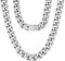 Aucuu Personalisiert Halskette, Herren Panzerkette Chain Choker Halskette Silber, Gliederkette Männer Hip Hop Kette für Männer Papa Vater Freund (Geschenkbox)