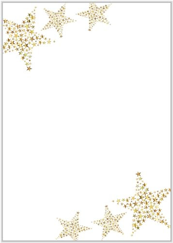 Briefpapier Weihnachten DIN A4 - Papier Xmas - 20 Blatt - Motiv Nr. 047 | 80g/m²