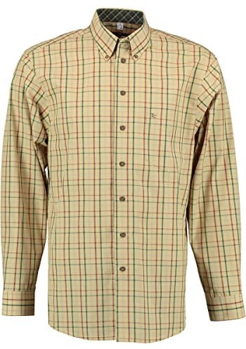 TOM COLLINS Herren Hemd Langarm Freizeithemd mit Button-Down Kragen Ferinu, Größe:45/46, Farbe:hellgelb