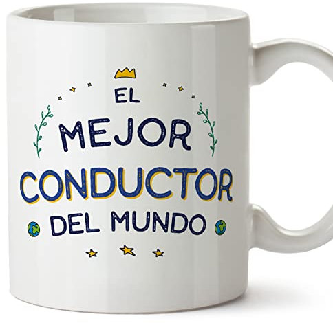 MUGFFINS Tazas para CONDUCTOR hombre - En Español - Mejor del Mundo - 11 oz / 330 ml - Regalo original y divertido