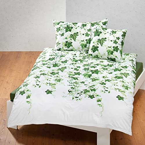 Traumschlaf Mako-Satin Bettwäsche Efeu