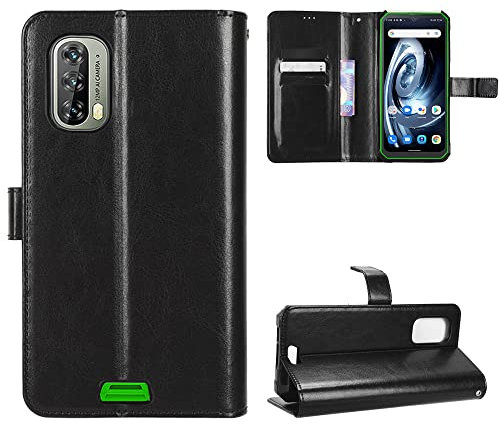 BV7100 Hülle [Brieftasche] [Klammerfunktion] [Kartenfächer] [Magnetic Flip Cover] Kompatibel mit BV7100 Smartphone(Schwarz)