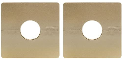 Lovelysp ABS-Kunststoff-Wandloch, dekorative Abdeckung, Wandmontage, Wasserrohrabdeckung, quadratisch, Duscharmatur, dekorative Abdeckung (quadratisch, goldfarben, 28 mm Loch) – 2 Stück
