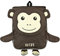 Personalisierter Kindergartenrucksack mit Name | Kinderrucksack Jungen Mädchen 3-6 Jahre | Gepolsterte Schultergurte mit Brustgurt (Tier Affe)
