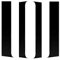 MOTOHIRO 4PCS Bright Black Polished Pillar Posts Fit For Mercedes Benz VITO V CLASS W447 2016-2020 Window Trim Cover BC Column Sticker Aufkleber Für Die B-Säule Des Autos (Size : Without Silver Strip