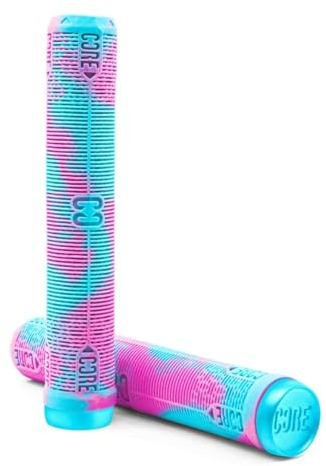 Core Pro Trottinette freestyle - BMX - Vélo - Poignées de guidon - Pour enfant - Poignées souples 170 mm (Skinny Boy Refresher (rose/turquoise)
