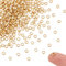 UNICRAFTALE 300 Stück Runde Quetschperlen 3 mm Edelstahl Abstandshalter Perlen Klemmenden Goldene Winzige Crimps Abstandsperlen Rondellperlen Für DIY Armband Halskette Schmuckherstellung