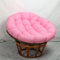 Xinwanhong Papasansessel Kissen, Papasan Sitzkissen für Hängesessel, Polster Bodenkissen für Schwenksessel, Rund Papasan Sessel, Polyrattan Sessel, Garten Stuhlauflag, Rosa, 50 * 50cm