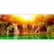 murando PREMIUM Fotomurales Cascada 550x250 cm XXL Papel de esquina Papel pintado tejido no tejido Decoración de Pared decorativos Murales moderna de Diseno Naturaleza Sol Bosque c-B-0475-a-a