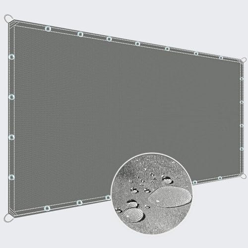 ZQXFZ Tendalino Solare A Vela con Occhielli 280x300cm Poliestere Densità 160g/㎡) Tenda da Sole Parasole tenda parasole -Grigio.