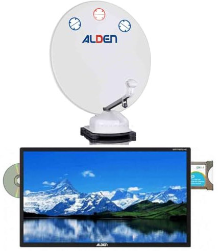 Alden Orbiter - Parabola satellitare automatica, 85 cm + TV LED 19 48 cm SATMATIC AIO Smart