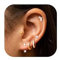 Finrezio 6 Paar Creolen Ohrringe Gold Set für Damen Ohrringe Golden 14K Vergoldet Kleine Ohrstecker Stapelbar Helix Piercings Ohr Gold Ohrstecker Creolen Ohrring Set für Mehrere Piercings