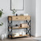 Rlxzsn Table console - Table d'appoint - Armoire console pour entrée, couloir, salon ou bureau - Design minimaliste - Chêne - 75x28x75 cm