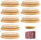 8 PCS Bamboo Lids, Lids with Leakproof Silicone Rings for Pot, Jars