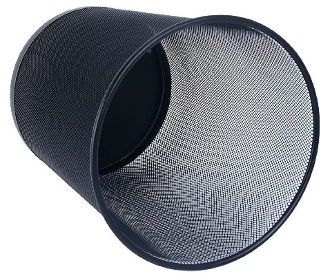 Wedo 065201 Office - Papelera de Metal, Color Negro