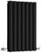 Milano Aruba Black Horizontal Double Oval Panel Radiator - 635mm x 415mm