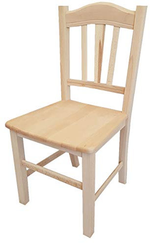 Totò Piccinni ORDINE MINIMO 2pz, Sedia SILVANA in legno di faggio, ALTISSIMA QUALITA', robusta 8Kg, già montata (Grezzo, Seduta Massello)