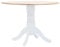 vidaXL Gummiholz Massiv Esstisch Holztisch Küchentisch Esszimmertisch Speisetisch Tisch Massivholztisch Esszimmer Küche Rund Weiß Braun 106x75cm MDF-Platte