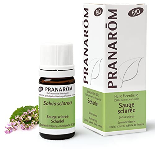 Pranarôm Sauge Sclarée Bio Huile Essentielle Salvia Sclarea Sommité Fleurie 5 ml
