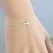 Yienate Boho-Armband mit winzigem Kreuz für Damen und Mädchen, Silber