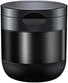 Aschenbecher Auto, Asudaro Auto LED Aschenbecher mit Deckel und LED Tragbare Auto Zigarette Aschenbecher Auto Cupholder Fahrzeug Aschenbecher Winddichte Zigarette Aschenbecher Universal,Schwarz-Klein