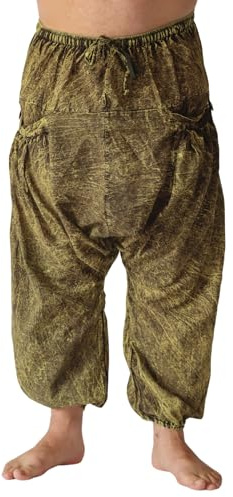 PANASIAM Chillhose aus 100% Baumwolle I weiche Hippie-Hose mit 2 großen Taschen I Goa-Hose mit Tunnelzug & Gummibund I Aladin-Hose waschmaschinenfest I Pumphose Unisex für Damen & Herren