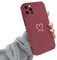 Newseego Case Compatible with iPhone 12 Pro Max, Fashion Gold Love-Heart Pattern Design Flexible Soft Liquid Silicone iPhone Case Shockproof Protective Case All-inclusive Lens for iPhone 12 Pro Max